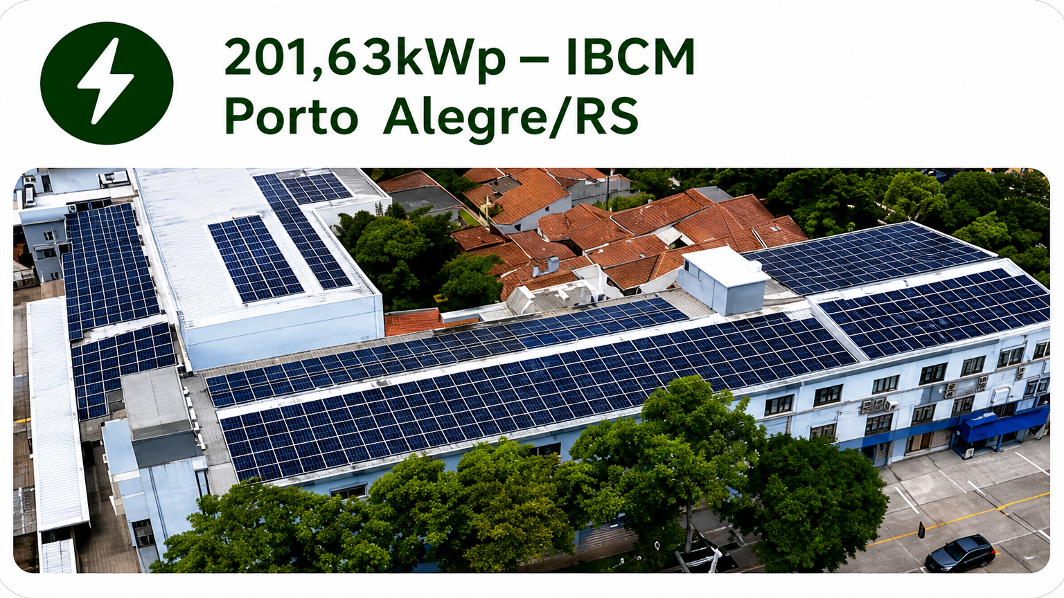 Usina solar 201,63 kWp — Porto Alegre/RS
