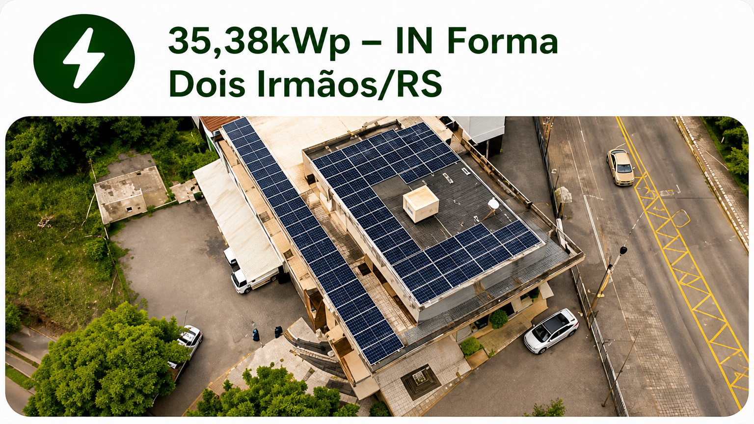 Usina solar 35,38 kWp — Dois Irmãos/RS